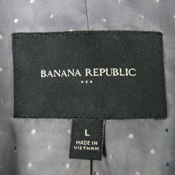 Banana Republic Gray Blazer Jacket Ruched Sleeves Large Women's - Picture 4 of 6